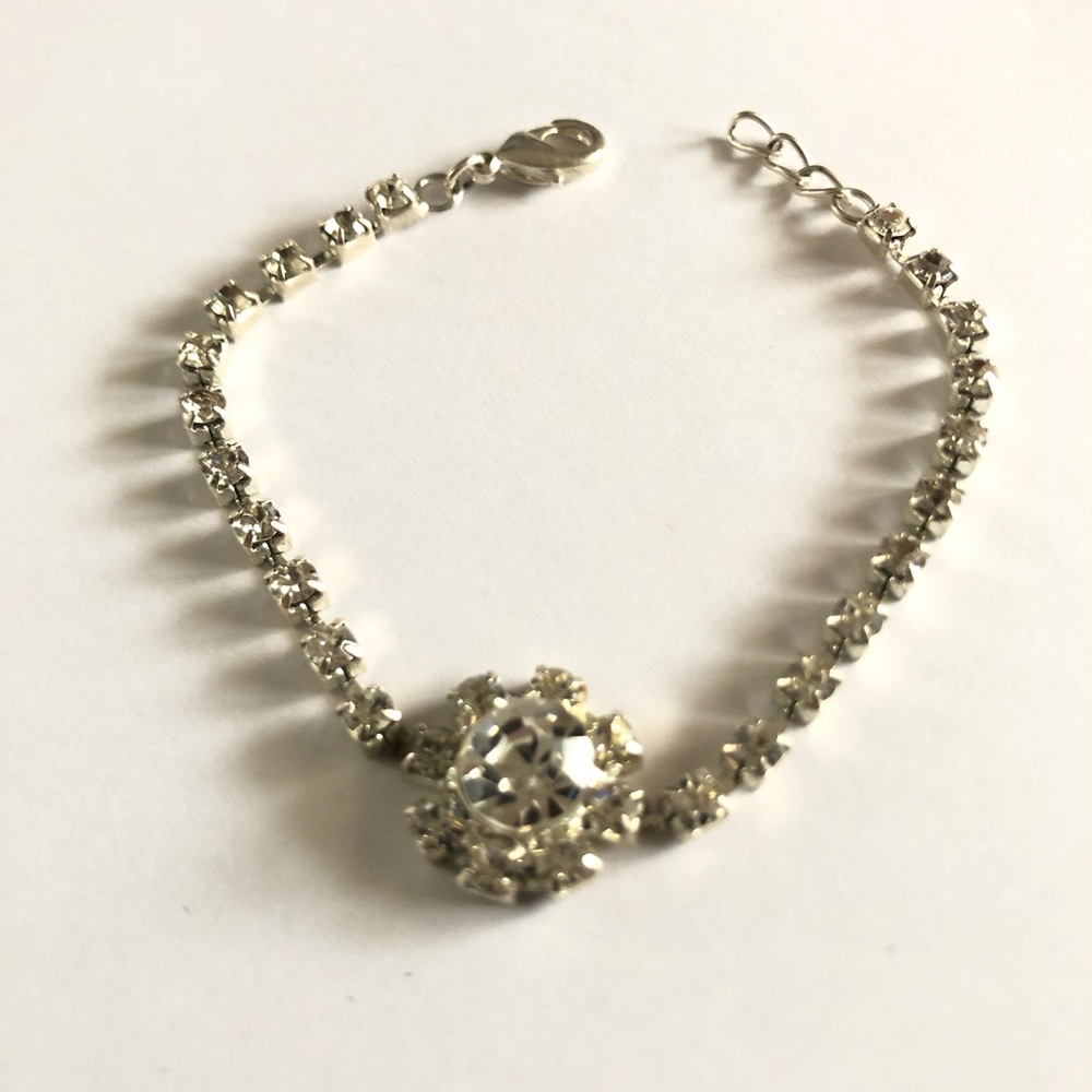 Vintage Silver Tone Cocktail Bracelet - Picture 4 of 14